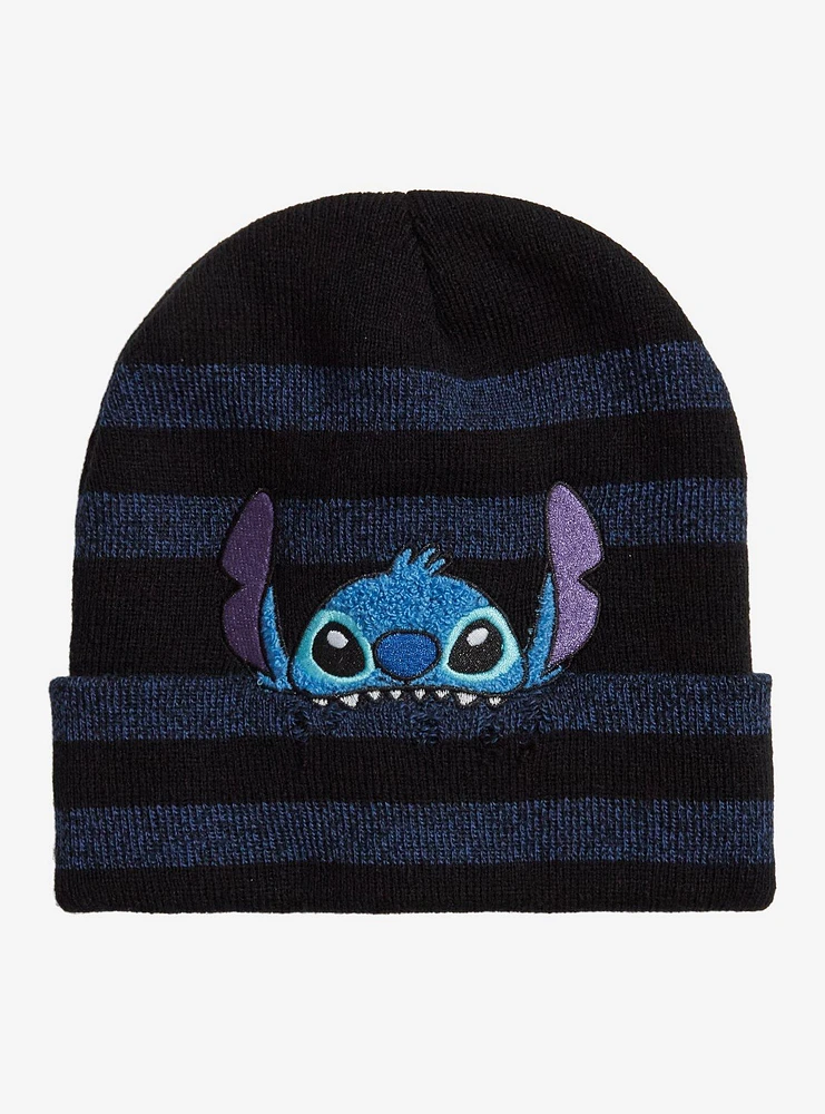 Disney Stitch Blue Stripe Beanie