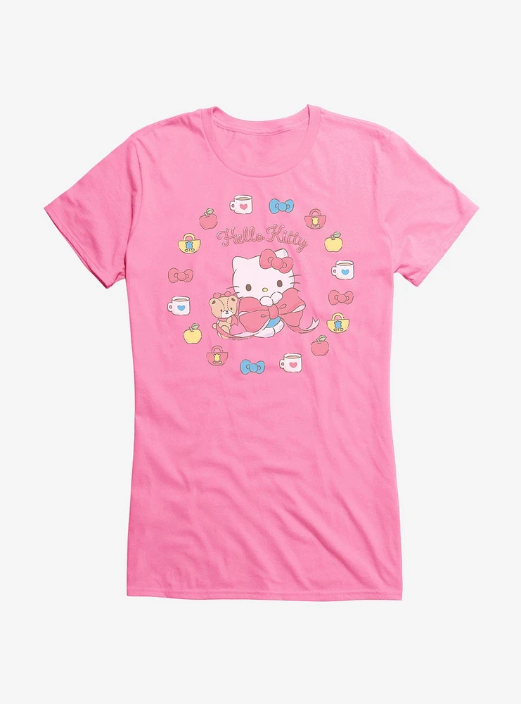 Hello Kitty Lovely Ribbon Bow Girls T-Shirt