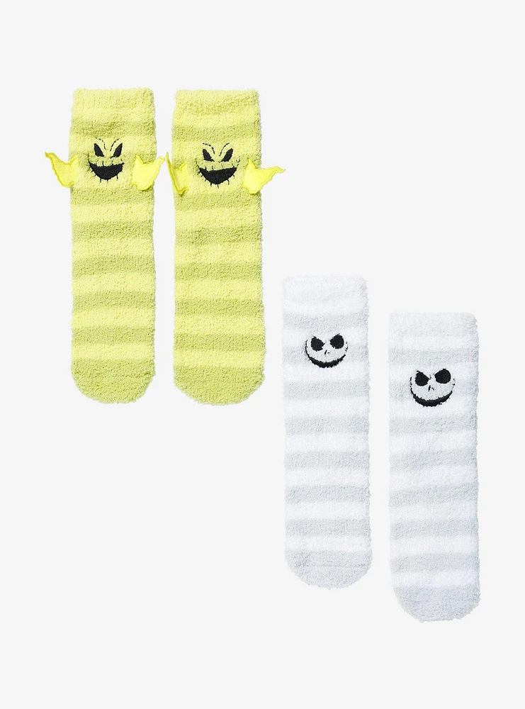 The Nightmare Before Christmas Jack & Oogie Boogie Cozy Crew Socks 2 Pair