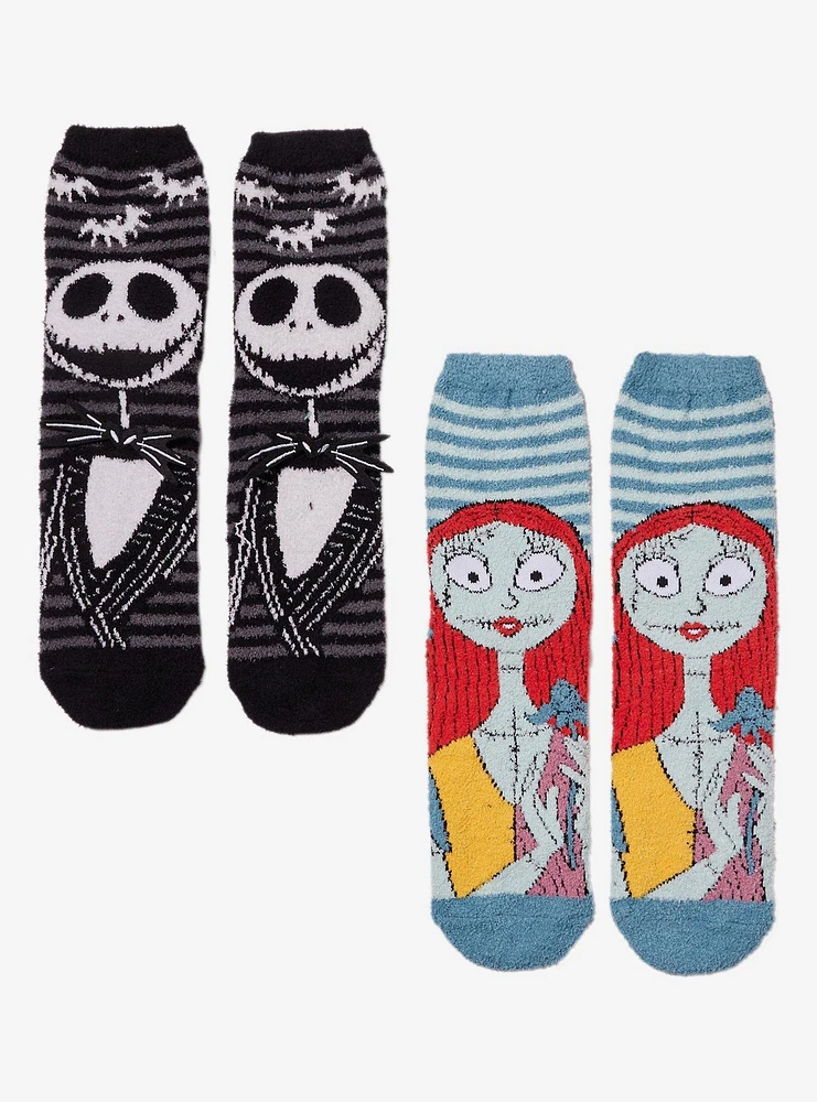 The Nightmare Before Christmas Jack & Sally Cozy Socks 2 Pair