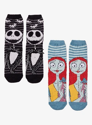 The Nightmare Before Christmas Jack & Sally Cozy Socks 2 Pair