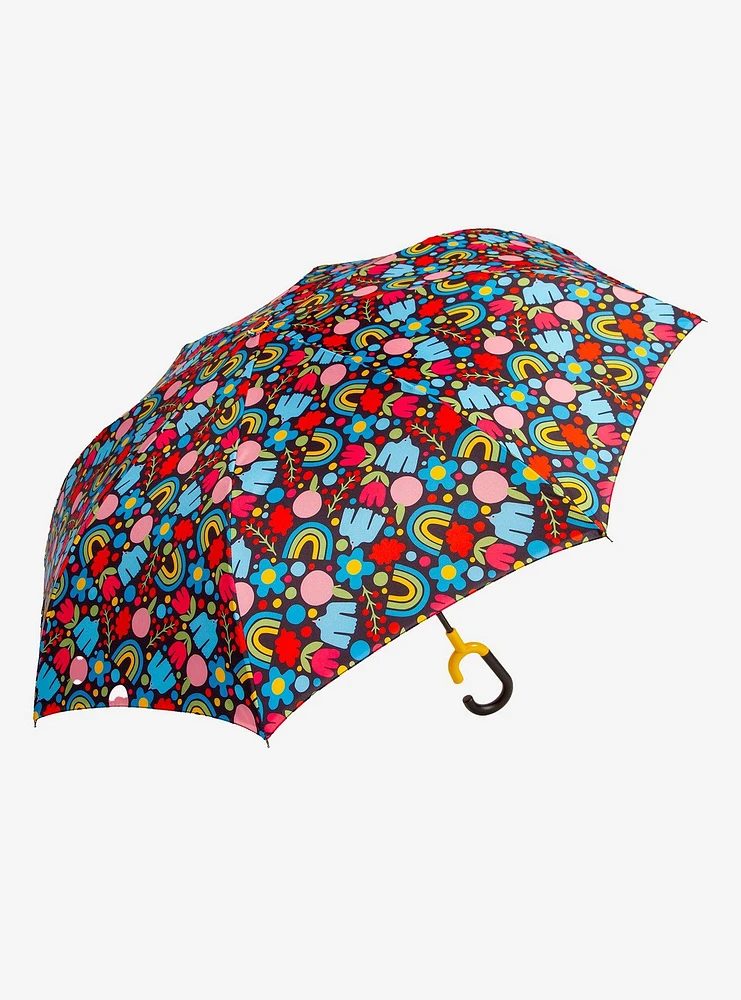 Reverse Close Stick Umbrella ShedRain x Lisa Congdon