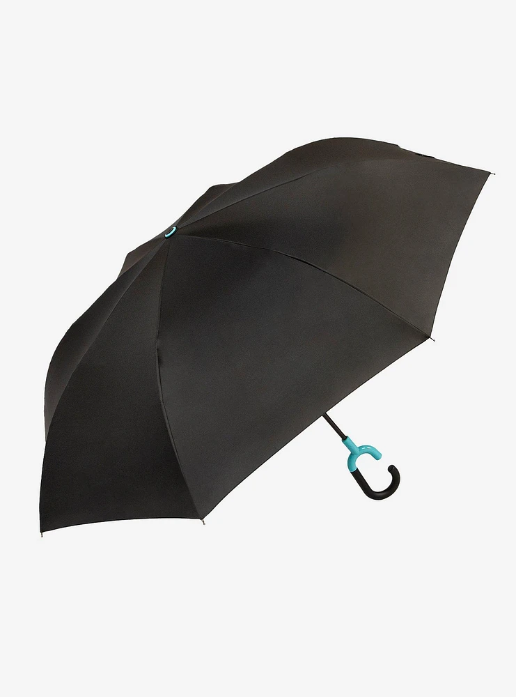 Reverse Closing Stick Umbrella Black Zecora