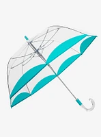 Auto Open Bubble Stick Umbrella Turquoise