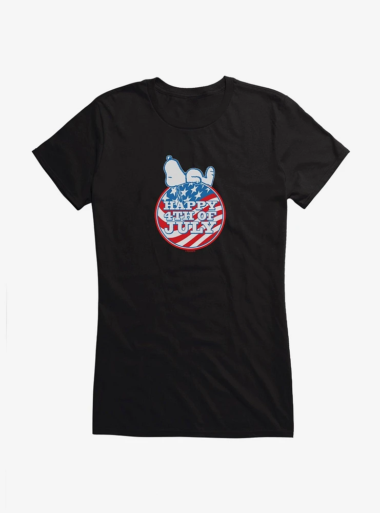 Peanuts Snoopy Happy 4th Of July Girls T-Shirt