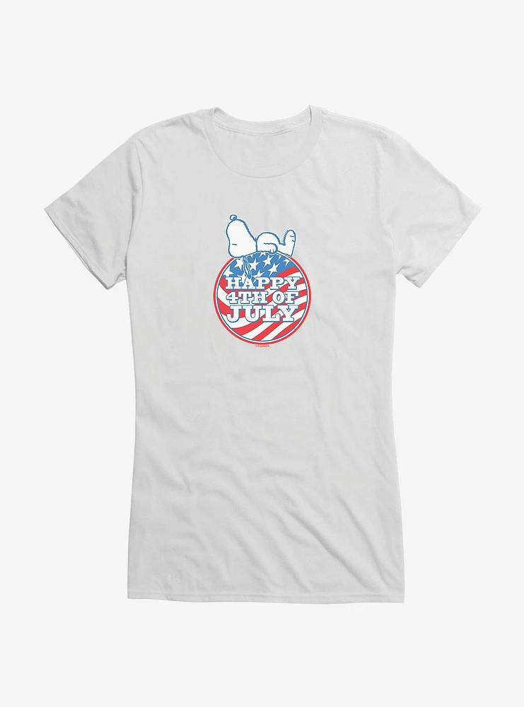 Peanuts Snoopy Happy 4th Of July Girls T-Shirt