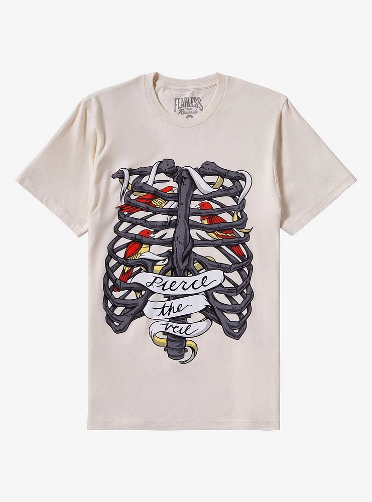 Pierce The Veil Rib Cage Birds Boyfriend Fit Girls T-Shirt