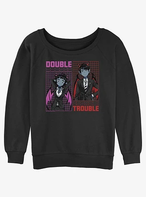 Devil's Candy Double Trouble Strazio & Pia Girls Slouchy Sweatshirt