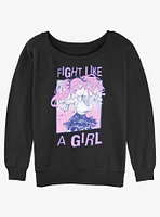 Devil's Candy Fight Like Pandora Girls Slouchy Sweatshirt