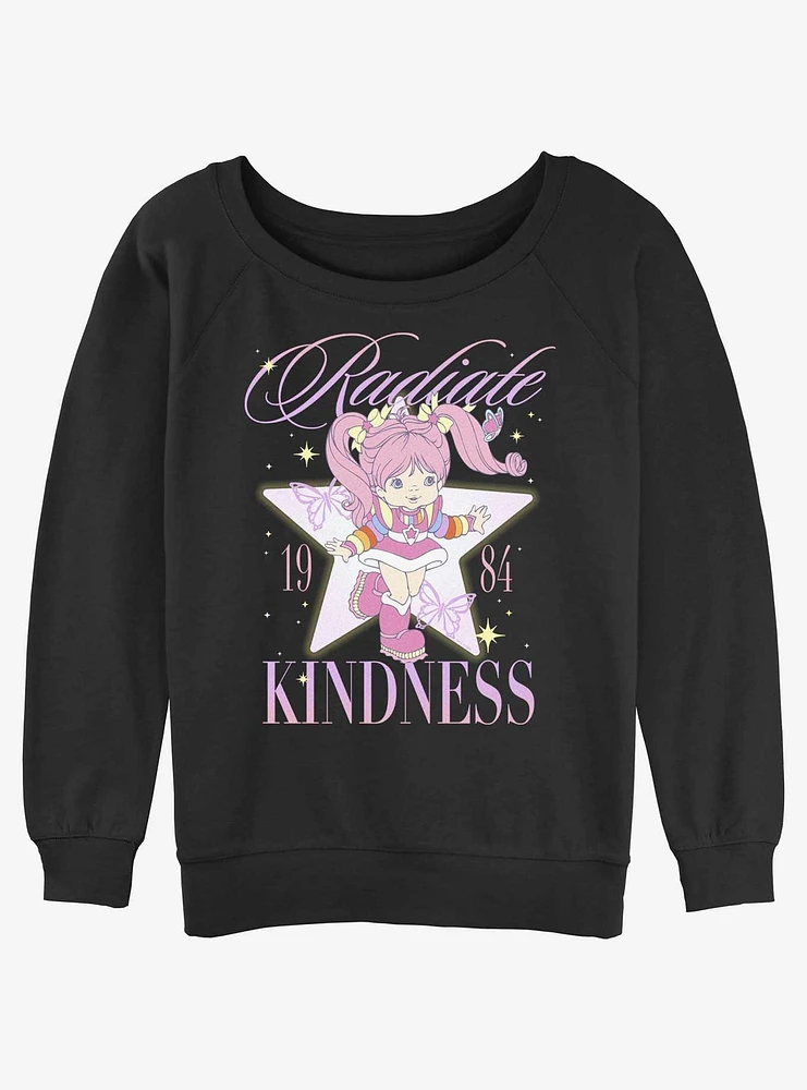 Rainbow Brite Tickled Pink Girls Slouchy Sweatshirt