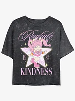 Rainbow Brite Tickled Pink Girls Mineral Wash Crop T-Shirt