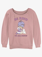 Rainbow Brite Be Kind To All Girls Slouchy Sweatshirt