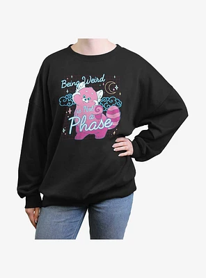 Disney Pixar Turning Red Meilin Being Weird Is Not A Phase Girls Oversized Sweatshirt