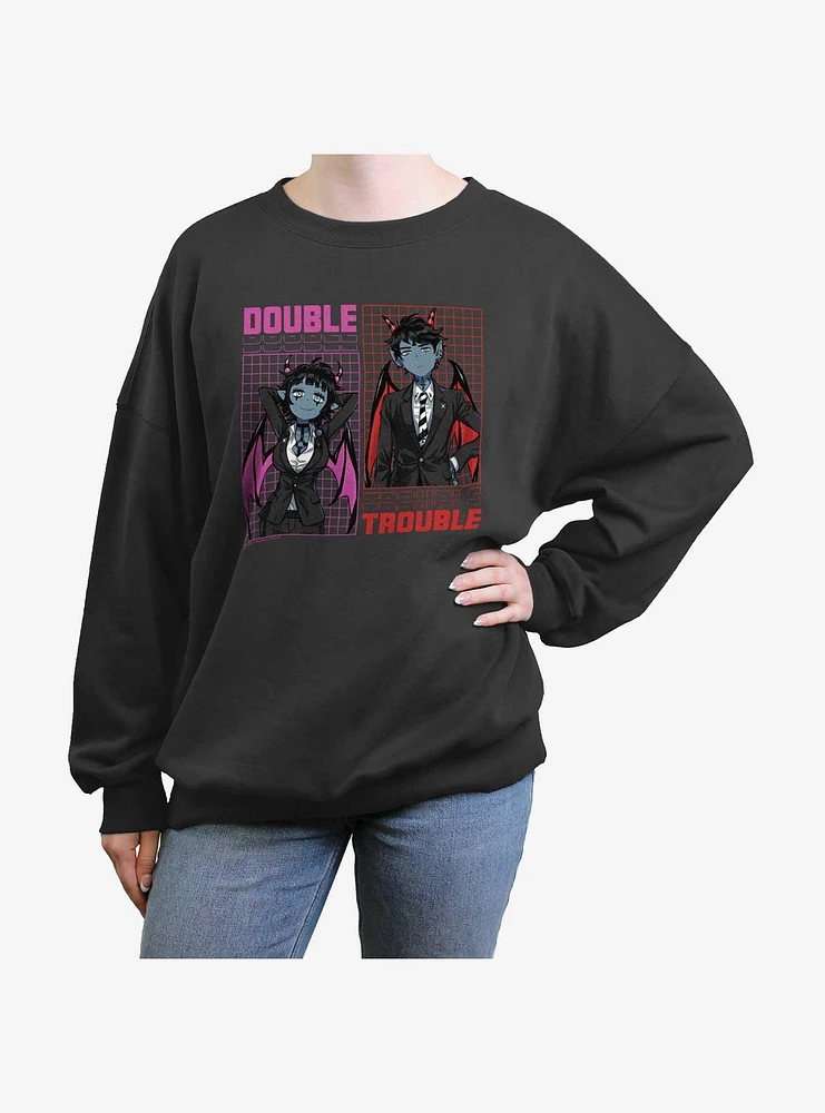 Devil's Candy Double Trouble Strazio & Pia Girls Oversized Sweatshirt