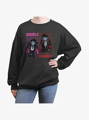 Devil's Candy Double Trouble Strazio & Pia Girls Oversized Sweatshirt