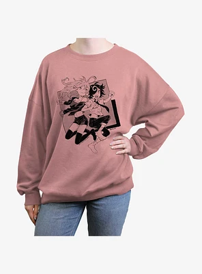 Devil's Candy Kazu & Pandora Joy Ink Girls Oversized Sweatshirt