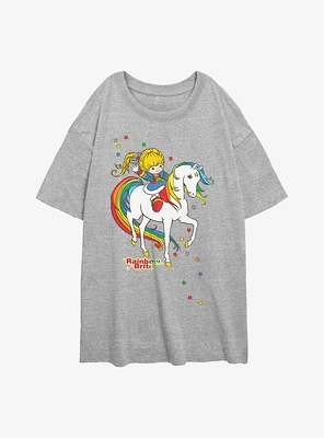 Rainbow Brite And Starlite Girls Oversized T-Shirt