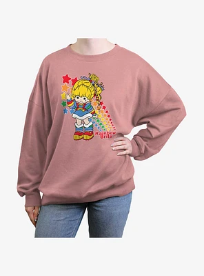 Rainbow Brite Star Hello Girls Oversized Sweatshirt