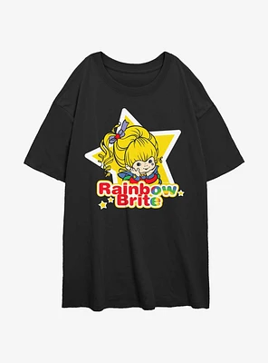 Rainbow Brite Star Badge Girls Oversized T-Shirt