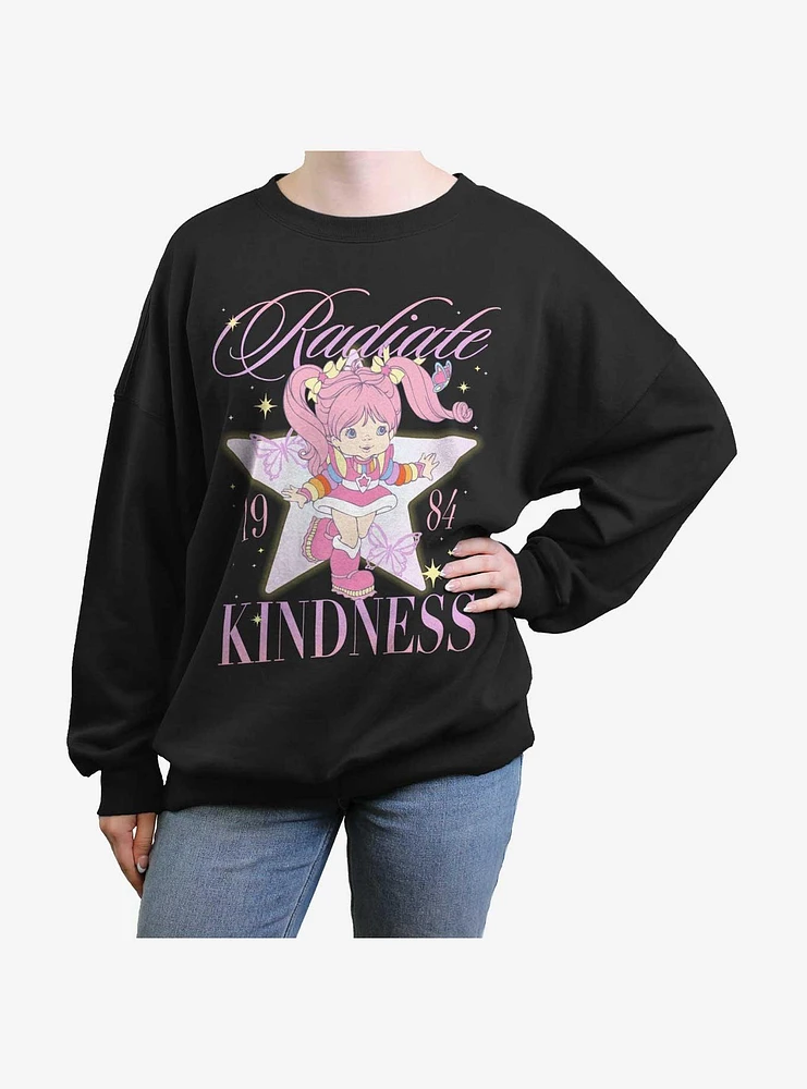 Rainbow Brite Tickled Pink Girls Oversized Sweatshirt