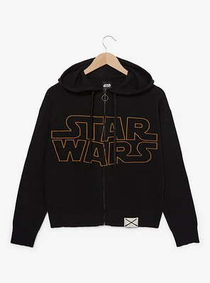 Star Wars Title Logo Women's Knit Zip Hoodie — BoxLunch Exclusive