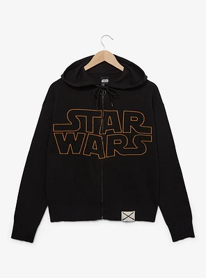 Star Wars Title Logo Women's Plus Knit Zip Hoodie — BoxLunch Exclusive