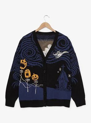 Disney The Nightmare Before Christmas Jack & Sally Spiral Hill Women's Plus Cardigan - BoxLunch Exclusive