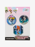 The Powerpuff Girls Trio Liquid Filled Glitter Sticker Sheet