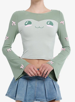 Sweet Society Chibi Frog & Bows Girls Long-Sleeve Top