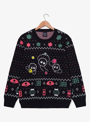 Studio Ghibli Spirited Away Soot Sprites Holiday Sweater