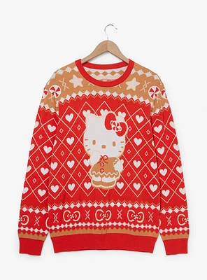 Sanrio Hello Kitty Gingerbread Patterned Holiday Sweater - BoxLunch Exclusive