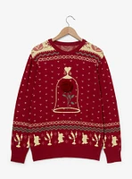 Disney Beauty and the Beast Enchanted Rose Patterned Holiday Sweater - BoxLunch Exclusive