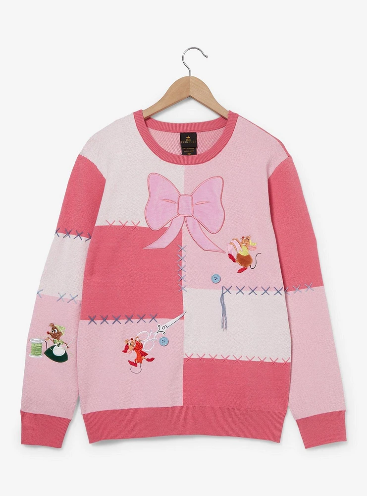 Disney Cinderella Mice Patchwork Sweater - BoxLunch Exclusive