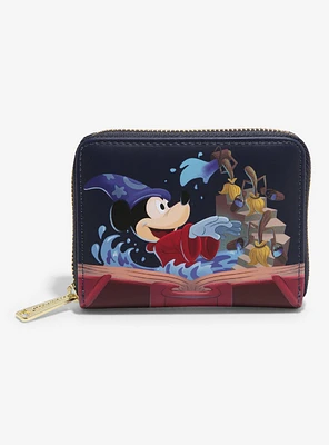 Loungefly Disney Fantasia Sorcerer's Apprentice Mickey Mouse Zip Wallet