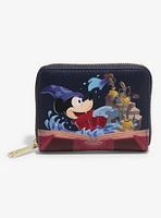 Loungefly Disney Fantasia Sorcerer's Apprentice Mickey Mouse Zip Wallet