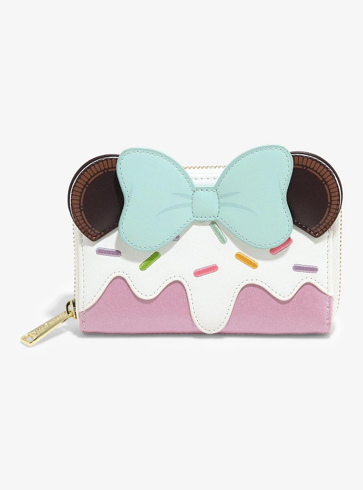 Loungefly Disney Minnie Mouse Ice Cream Ears Small Zip Wallet