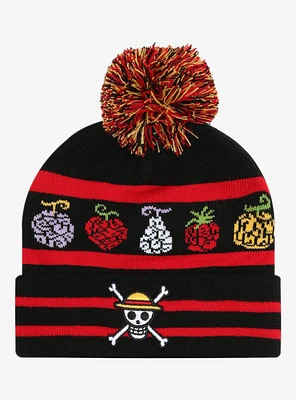 One Piece Devil Fruits Pom Beanie