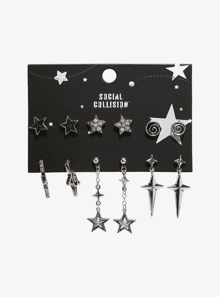 Social Collision Star Swirl Earring Set