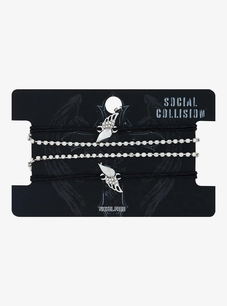 Social Collision Winged Heart Magnet Best Friend Bracelet Set