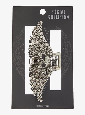 Social Collision Winged Skull Claw Hair Clip