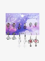 Sweet Society Heart Moon Planet Earring Set