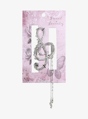 Sweet Society Bling Musical Note Claw Hair Clip