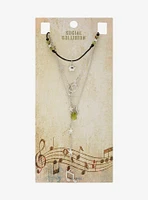 Social Collision Music Notes Star Necklace Set