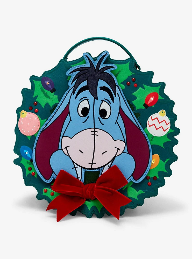 Our Universe Disney Winnie the Pooh Eeyore Holiday Wreath Convertible Light-Up Backpack — BoxLunch Exclusive