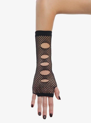 Cutout Fishnet Arm Warmers