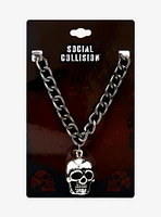 Social Collision Skull Pendant Chain Necklace