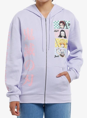 Demon Slayer: Kimetsu No Yaiba Group Panel Girls Hoodie