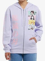 Demon Slayer: Kimetsu No Yaiba Group Panel Girls Hoodie