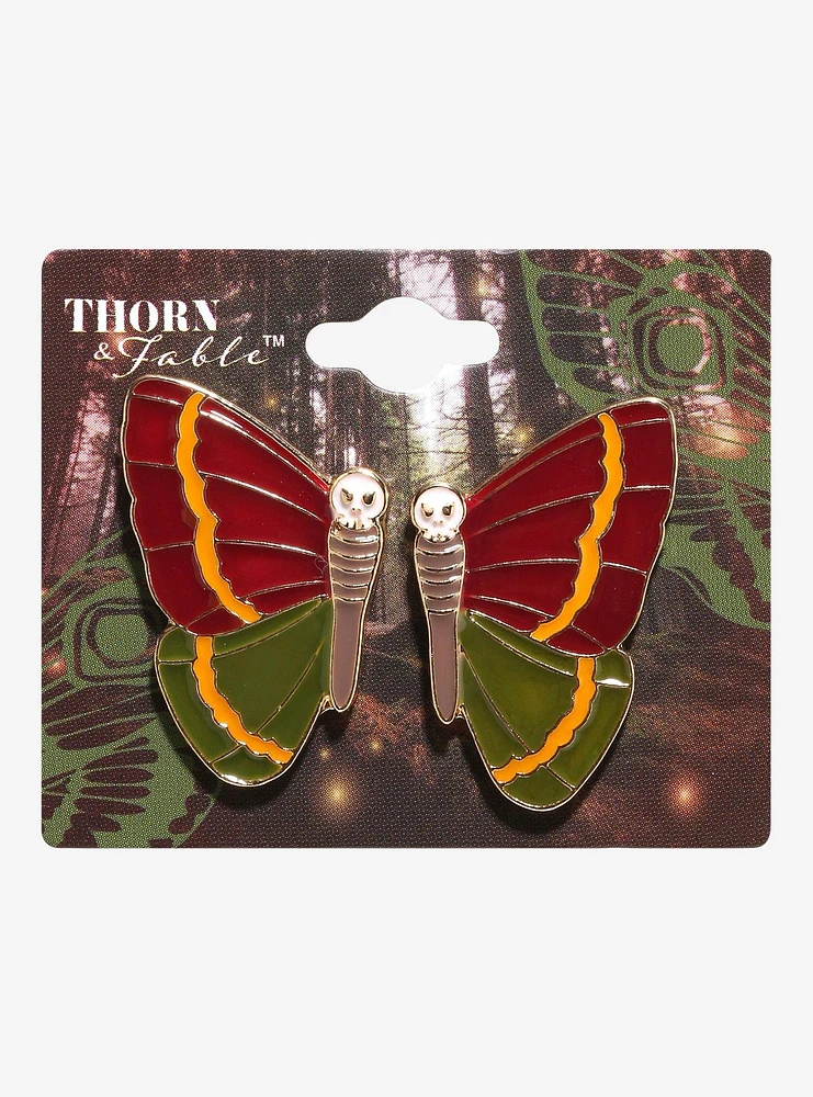 Thorn & Fable Death Moth Stud Earrings