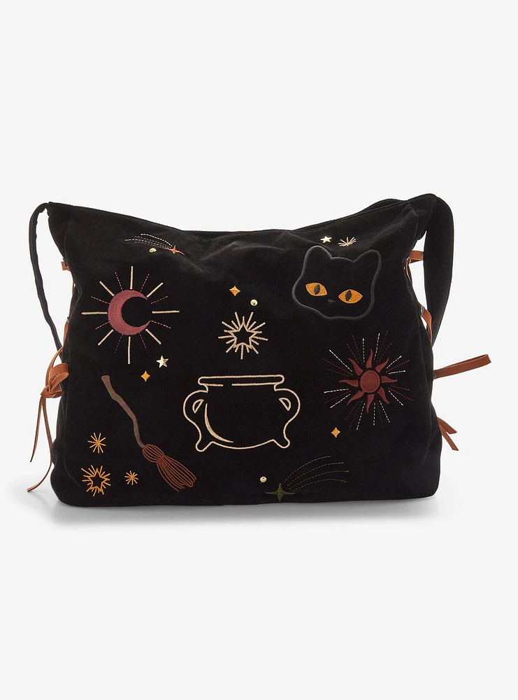 Her Universe Disney Hocus Pocus Icons Velvet Embroidered Crossbody Bag